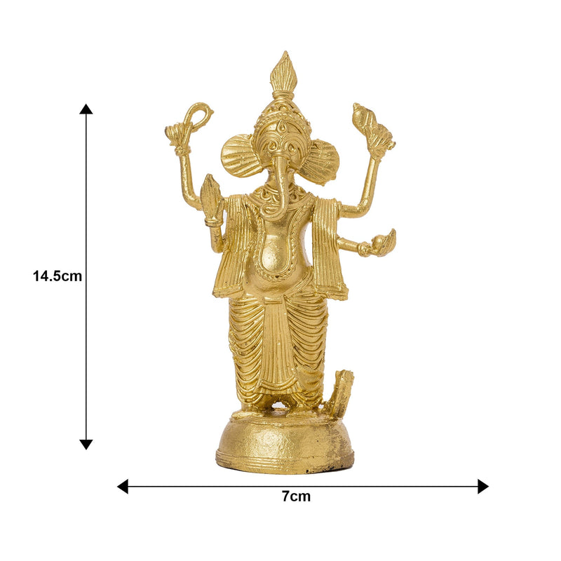 Dokra Ganesh: Brass Tabletop Masterpiece for Unique Home Decor-4